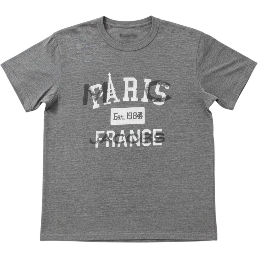 Marc‎ Jacobs Vintage Gray 'Paris France' Graphic Tee